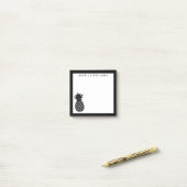 Post-it® Votre texte | Ananas tropical (Sur un bureau)