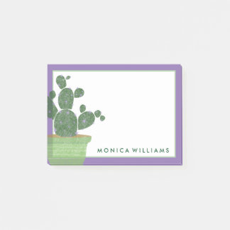 Post-it® Votre texte | Cactus Succulents aquarelles