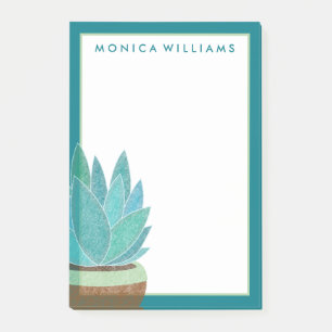 Post-it® Votre texte Cactus Succulents aquarelles