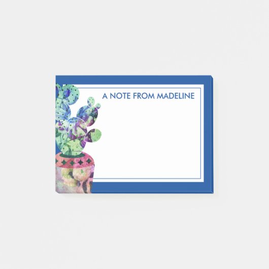 Post-it® Votre texte | Cactus succulents mignons (Devant)