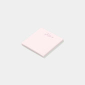 Post-it® Votre texte | Élégant Script & Soft Blush Rose (Incliné)