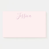 Post-it® Votre texte | Élégant Script & Soft Blush Rose (Devant)