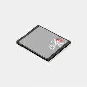 Post-it® Votre texte gardent le crâne rouge calme d'os (Incliné)