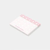 Post-it® Votre texte | Jolies dents roses (Incliné)