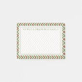 Post-it® Votre texte | Khaki Chevron (Devant)