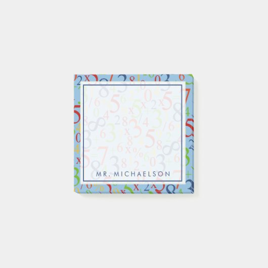 Post-it® Votre texte | Maths colorées (Devant)