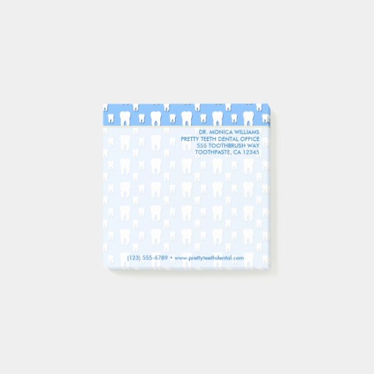 Post-it® Votre texte | Mignonne Dentille Bureau dentaire (Devant)