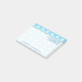 Post-it® Votre texte | Mignonne Dentille Bureau dentaire (Incliné)