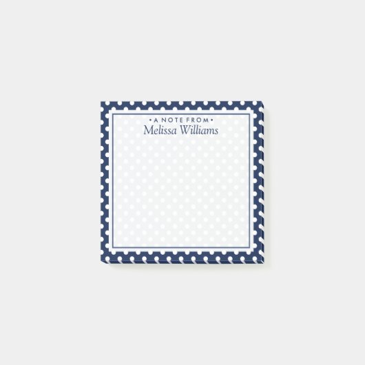 Post-it® Votre texte | Motif de point de polka (Devant)