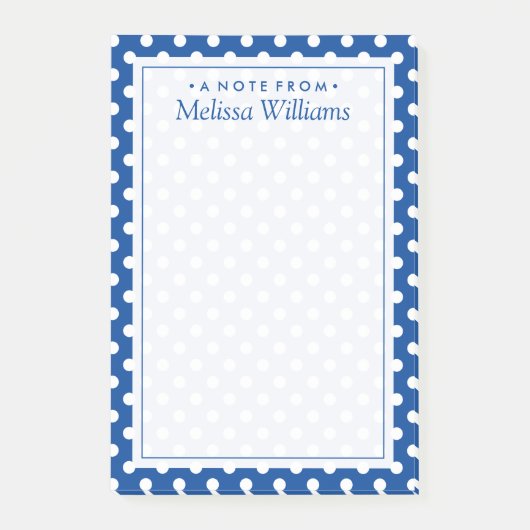 Post-it® Votre texte | Motif de point de polka (Devant)