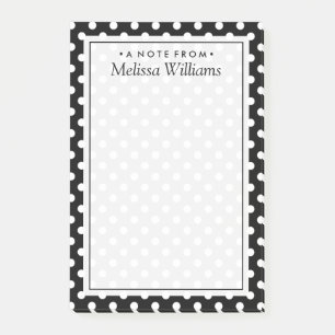 Post-it® Votre texte Motif de point de polka