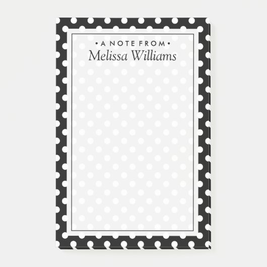 Post-it® Votre texte | Motif de point de polka (Devant)