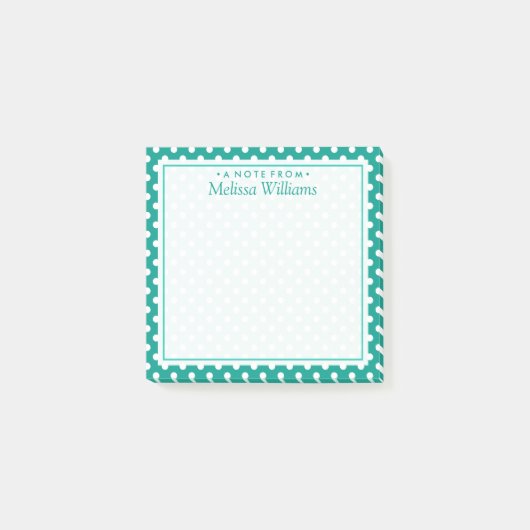 Post-it® Votre texte | Motif de point de polka (Devant)