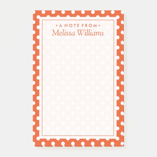 Post-it® Votre texte | Motif de point de polka (Devant)
