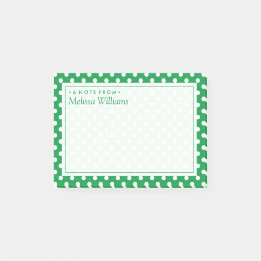 Post-it® Votre texte | Motif de point de polka (Devant)