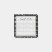 Post-it® Votre texte | Notes musicales (Devant)