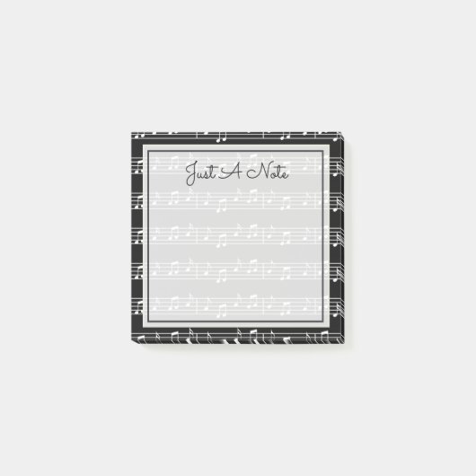 Post-it® Votre texte | Notes musicales (Devant)