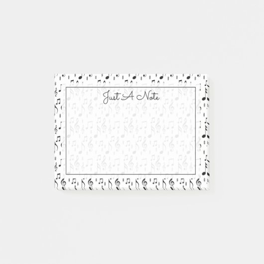 Post-it® Votre texte | Notes musicales (Devant)