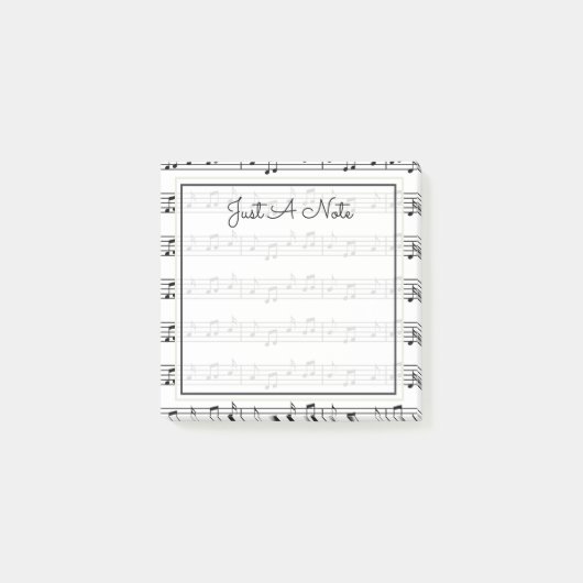 Post-it® Votre texte | Notes musicales (Devant)