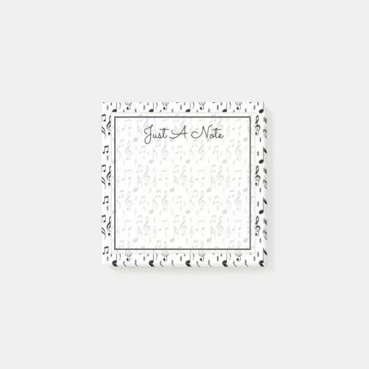Post-it® Votre texte | Notes musicales (Devant)