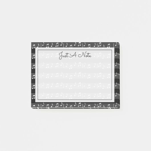 Post-it® Votre texte | Notes musicales (Devant)