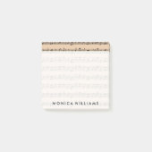 Post-it® Votre texte | Notes musicales (Devant)