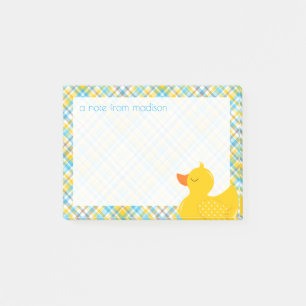 Post-it® Votre texte Plaid en caoutchouc