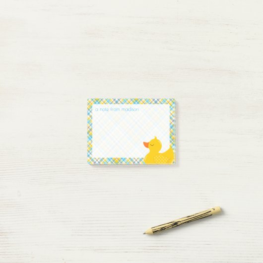 Post-it® Votre texte | Plaid en caoutchouc (Sur un bureau)