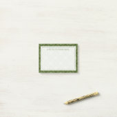 Post-it® Votre texte | Plaid vert (Sur un bureau)