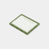 Post-it® Votre texte | Plaid vert (Incliné)