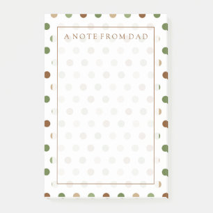 Post-it® Votre texte   Pois kaki