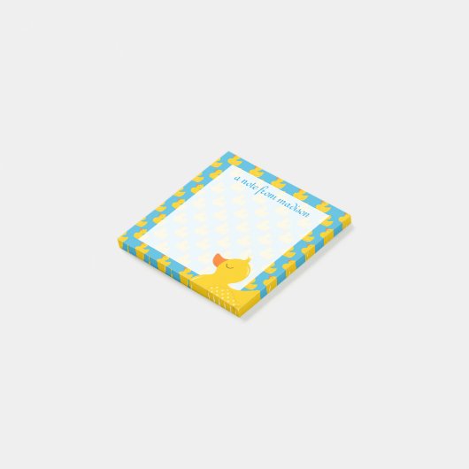 Post-it® Votre texte | Rubber Ducky (Incliné)