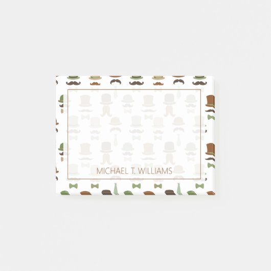 Post-it® Votre texte | Top Hat Moustache (Devant)