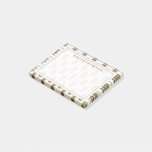 Post-it® Votre texte | Top Hat Moustache (Incliné)