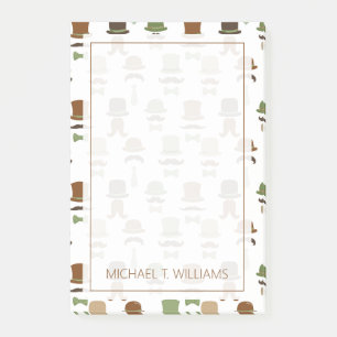 Post-it® Votre texte   Top Hat Moustache