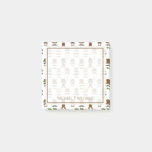 Post-it® Votre texte | Top Hat Moustache (Devant)