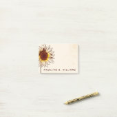 Post-it® Votre texte | Un tournesol ensoleillé (Sur un bureau)