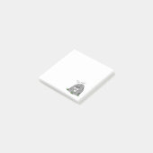 Post-it® Vous assurez ! Drôle pierre grise de dessin animé (Incliné)