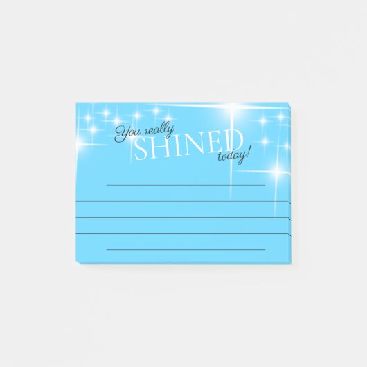 Post-it® Vous avez brillé aujourd'hui note de reconnaissanc (Devant)