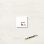 Post-it® Vous avez une pizza de mon coeur (Sur un bureau)