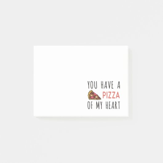 Post-it® Vous avez une pizza de mon coeur (Devant)