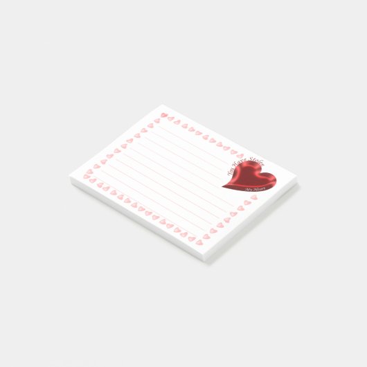 Post-it® "Vous avez volé mon coeur" Valentine (Incliné)