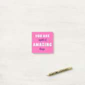 Post-it® Vous êtes capable de choses incroyables Positive (Sur un bureau)