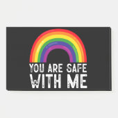 Post-it® Vous Êtes En Sécurité Avec Moi Le Mois De La Fiert (Devant)