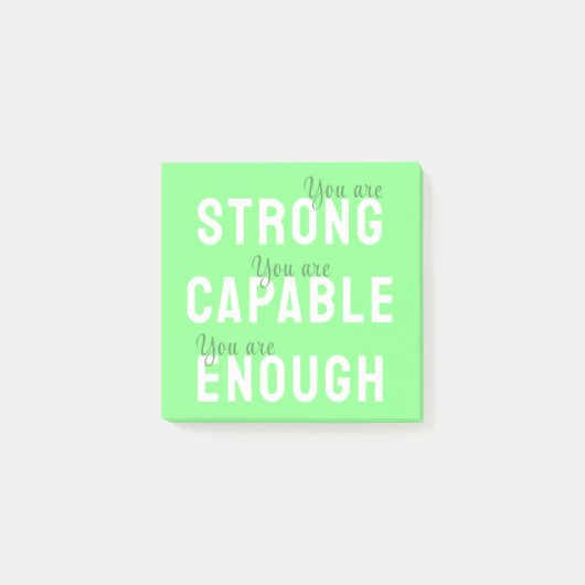Post-it® Vous Êtes Fort, Capable, Assez, Positif (Devant)