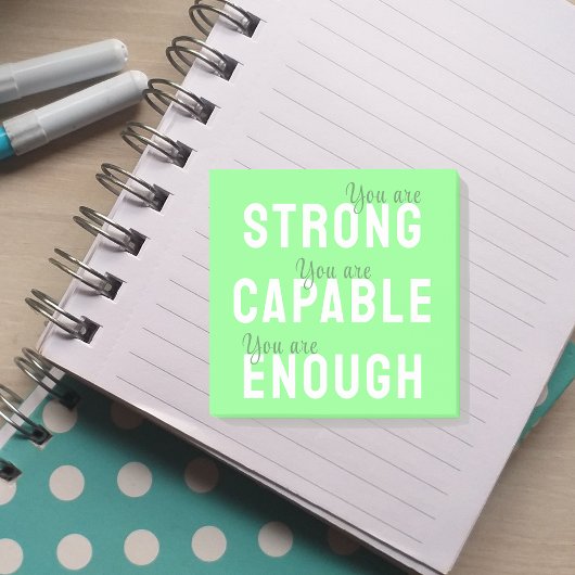 Post-it® Vous Êtes Fort, Capable, Assez, Positif