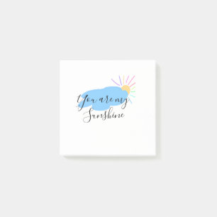 Post-it® vous êtes mes rayons de soleil jaunes oranges nuag