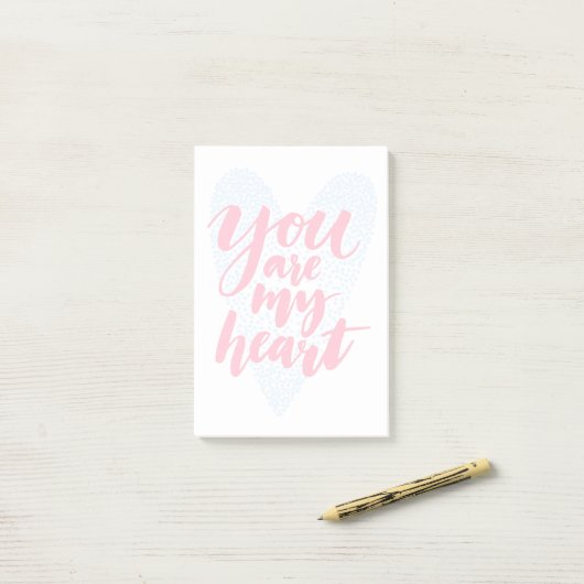 Post-it® Vous êtes mon coeur (Sur un bureau)