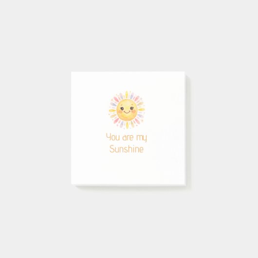 Post-it® vous êtes mon soleil jaune orange rayons de soleil (Devant)