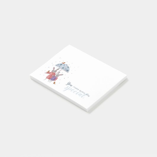 Post-it® Vous faites chaque jour des lapins et des oiseaux (Incliné)